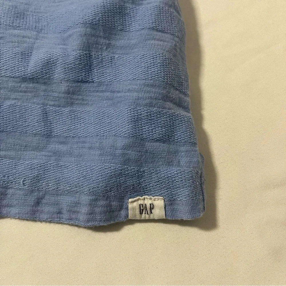 Baby Gap Boys Size 5 Years Short Sleeve Light Blue Henley Shirt Buttons Casual
